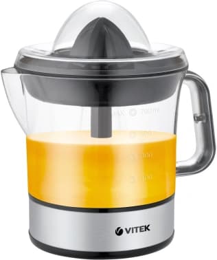 Соковыжималка цитрусовая Vitek VT-3669 25Вт рез.сок.:700мл. стальной/черный - фото 5