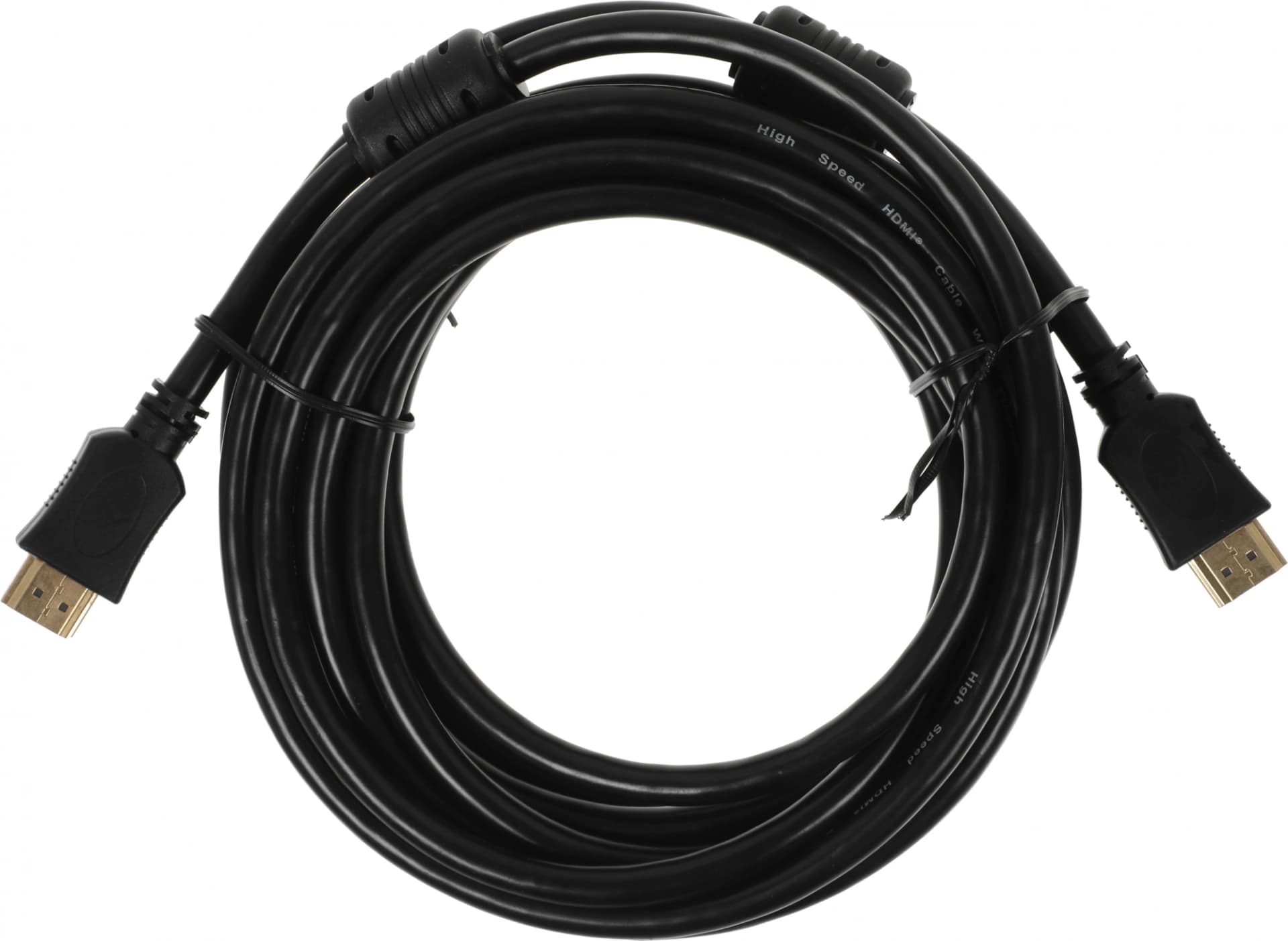 Кабель аудио-видео Buro BU-HDMI-v1.4-5M-FF HDMI (m)/HDMI (m) 5м. феррит.кольца позолоч.конт. черный - фото 4