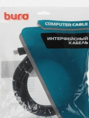 Кабель аудио-видео Buro BU-HDMI-v1.4-5M-FF HDMI (m)/HDMI (m) 5м. феррит.кольца позолоч.конт. черный - фото 5