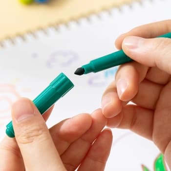 Фломастеры Deli EC161-12 Color Kids круг. конический пиш. наконечник Вентилируемый 12цв. пакет с европодвесом - фото 5