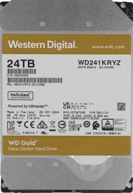 Жесткий диск WD SATA-III 24TB WD241KRYZ Server Gold 512E (7200rpm) 512Mb 3.5" - фото 2