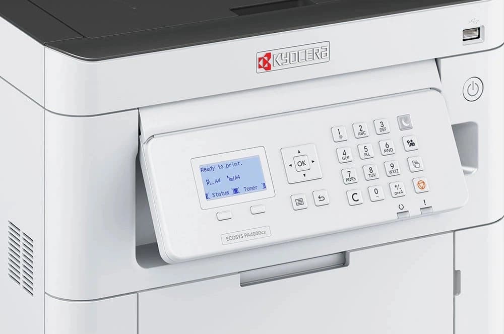 Принтер лазерный Kyocera Ecosys PA4000cx (1102Z03NL0) A4 Duplex белый - фото 4