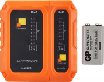 Тестер кабельный Lanmaster LAN-TST-WRM-300 оранжевый/черный - фото 5