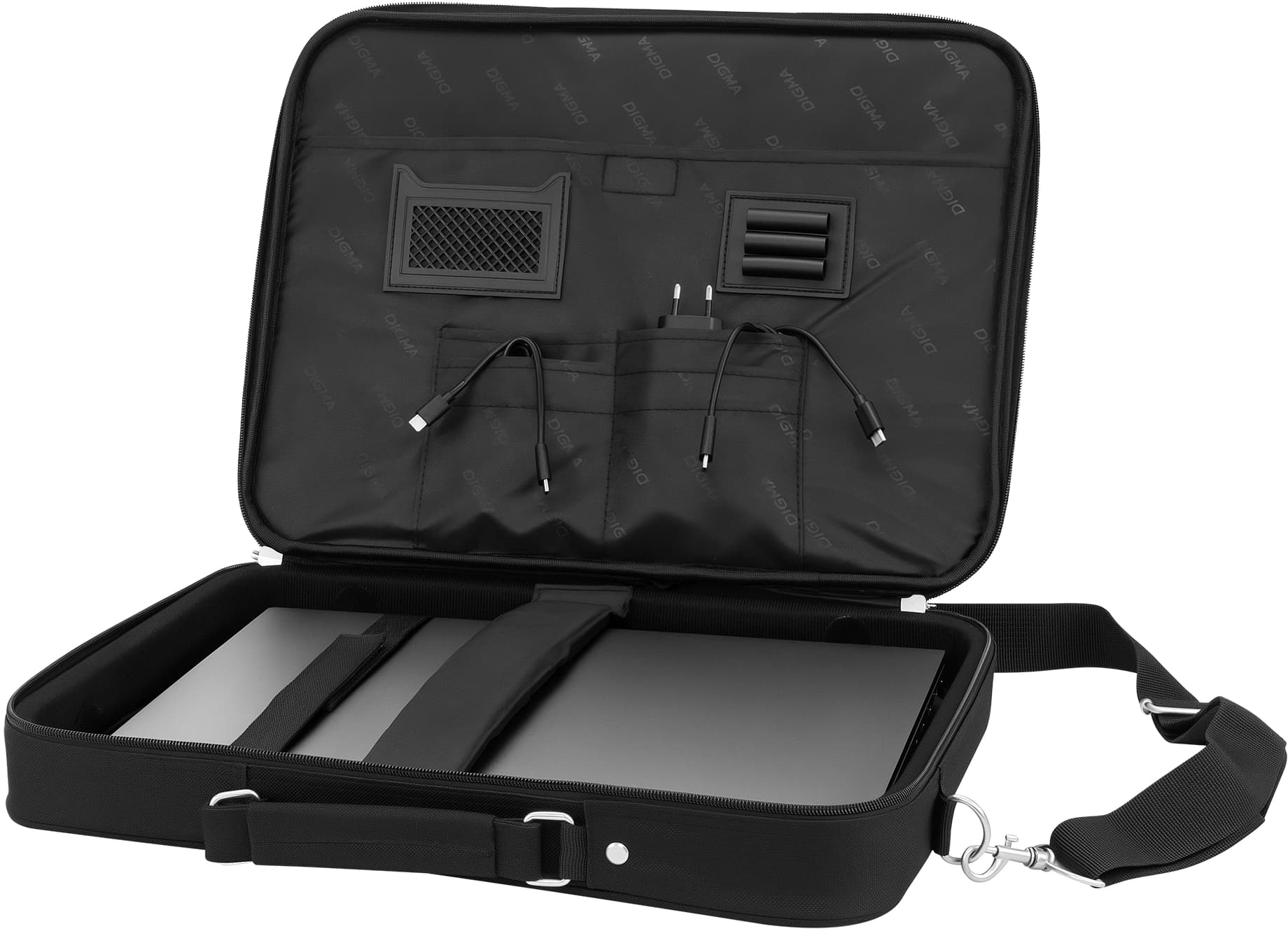 Сумка для ноутбука 15.6" Digma HC-210 черный полиэстер (HC210BK) - фото 4