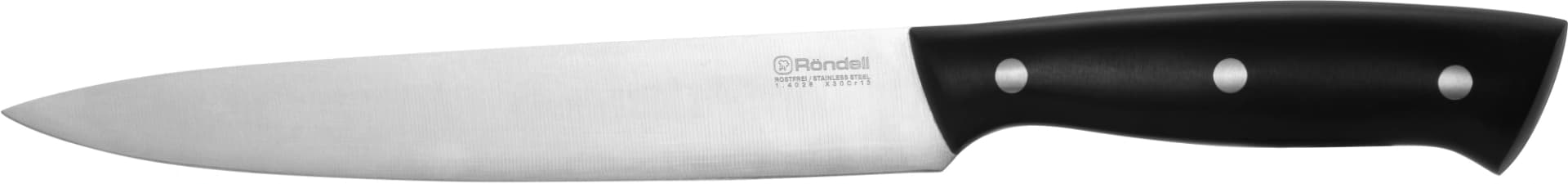 Набор ножей кухон. Rondell Dual RD-1943 компл.:6предм. с подставкой черный подар.коробка - фото 5