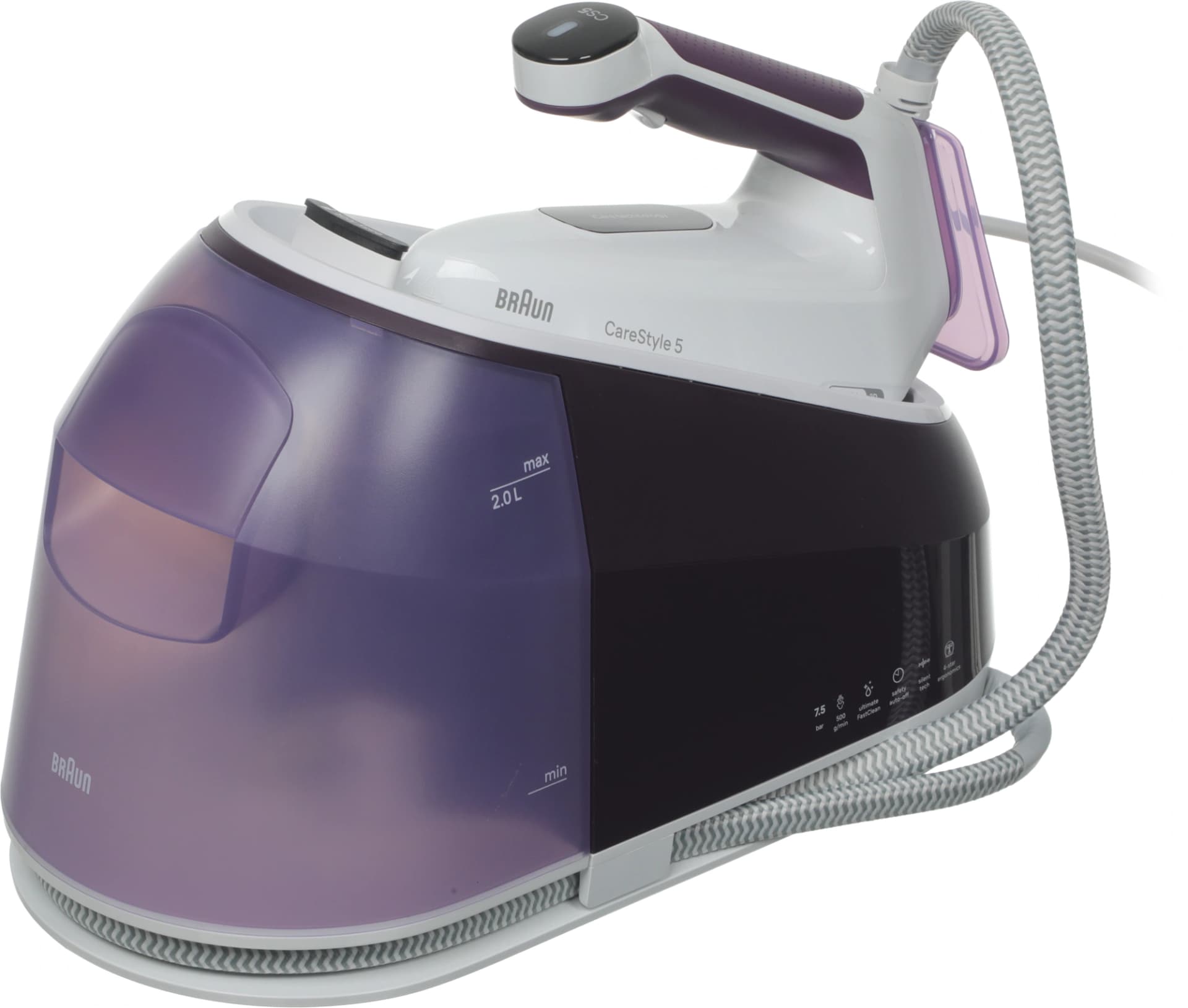 Парогенератор Braun CareStyle 5 IS5247VI 2400Вт сиреневый/белый - фото 3