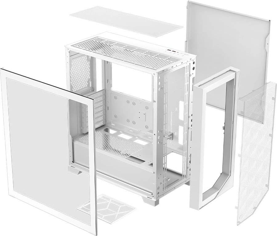 Корпус PcCooler C3D510 WH белый без БП ATX 8x120mm 5x140mm 2xUSB3.0 audio bott PSU - фото 3