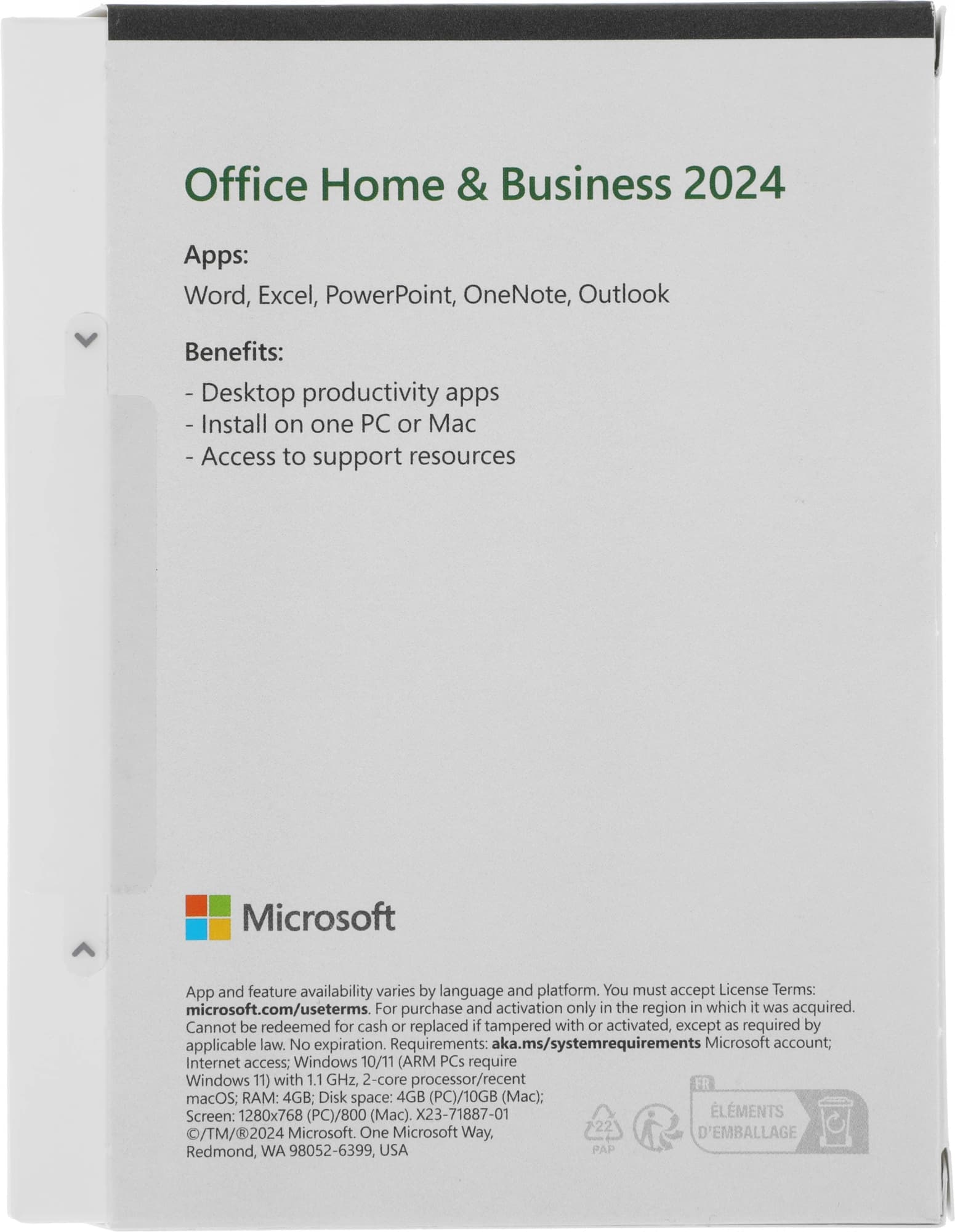 Офисное приложение Microsoft Office Home and Business 2024 English Medialess (EP2-06638) - фото 4