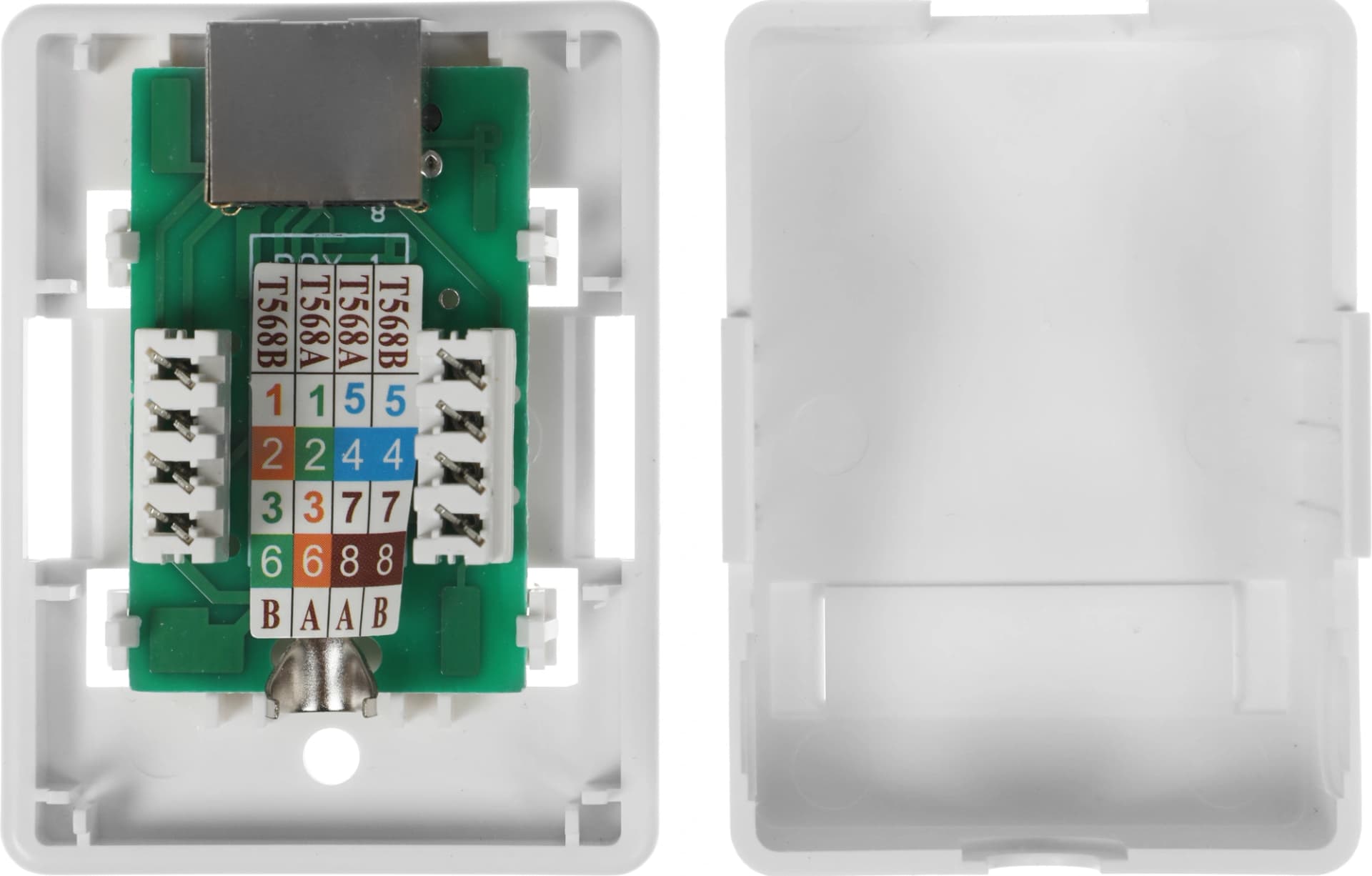 Розетка ITK CS2-1C5EF-12-G настенная 49.2x62.5x25.2мм крышка RJ45 пластик белый (упак.:1шт) - фото 5