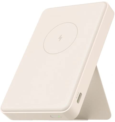 Мобильный аккумулятор Xiaomi BHR9074GL 6000mAh Qi 15W 2.4A USB-C беспров.зар. бежевый