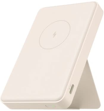 Мобильный аккумулятор Xiaomi BHR9074GL 6000mAh Qi 15W 2.4A USB-C беспров.зар. бежевый - фото 2