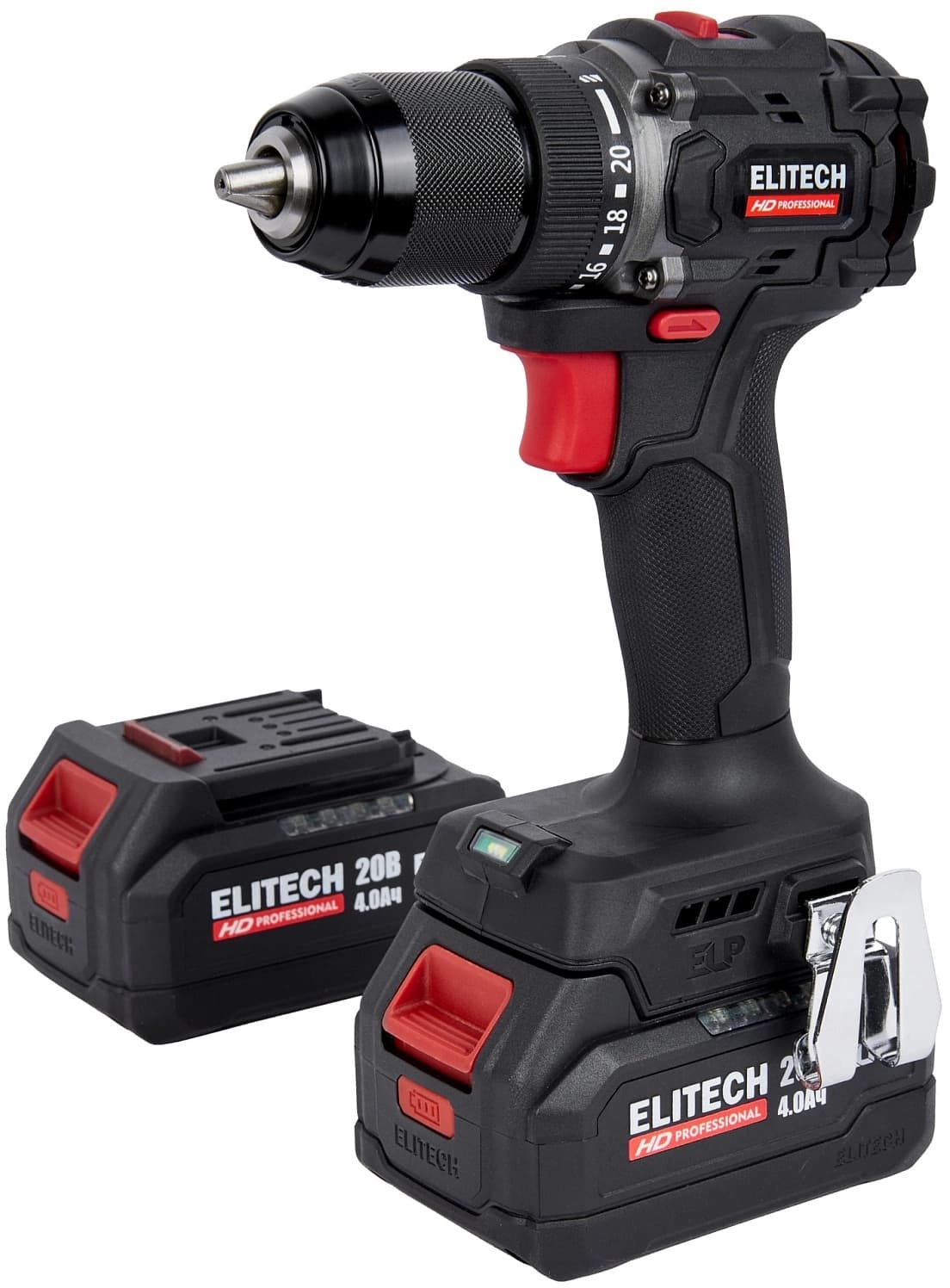 Дрель-шуруповерт Elitech CD 20SL2 (E2201.040.02) 80Вт аккум. патрон:быстрозажимной (кейс в комплекте) (205718)