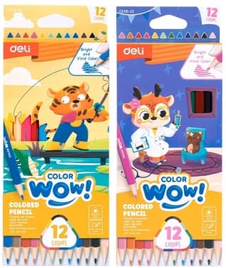 Карандаши цв. Deli EC138-12 Colorwow 3мм трехгран. 12цв. карт.кор. (12шт) 12 карандашей - фото 2