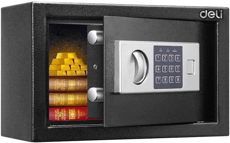 Сейф мебельный Deli Nello ET520 встраиваемый 200x310x200мм электронный/ключевой
