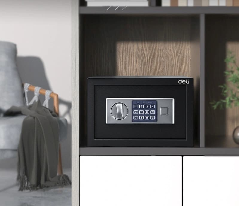 Сейф мебельный Deli Nello ET520 встраиваемый 200x310x200мм электронный/ключевой - фото 4
