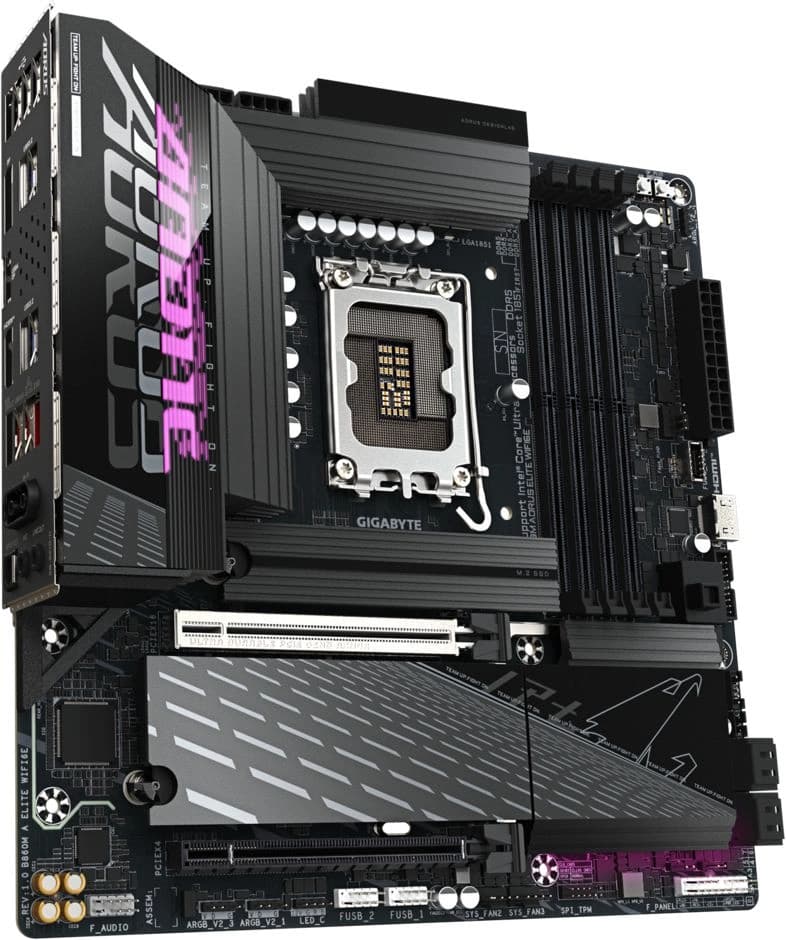 Материнская плата Gigabyte B860M AORUS ELITE WIFI6E Soc-1851 Intel B860 4xDDR5 mATX AC`97 8ch(7.1) 2.5Gg RAID+HDMI+DP - фото 5