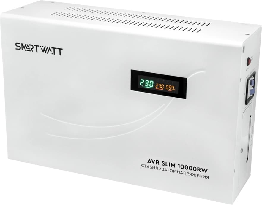 Стабилизатор напряжения Smartwatt AVR Slim 10000RW 10000ВА белый - фото 3