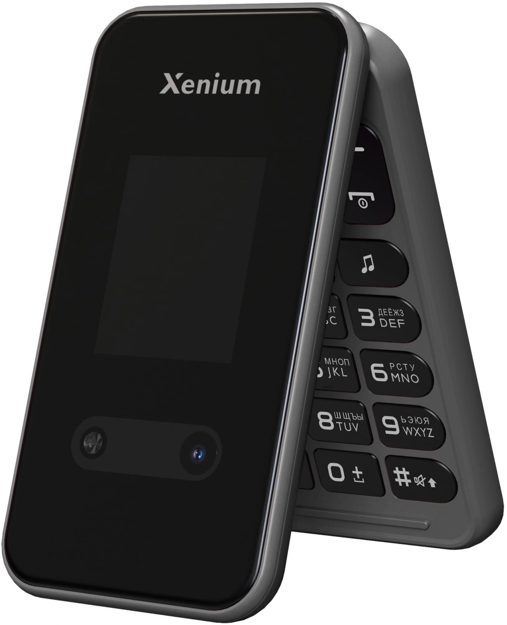 Мобильный телефон Xenium X680 темно-серый раскладной 2Sim 2.8" 240x320 Nucleus 0.3Mpix GSM900/1800 MP3 FM microSD max32Gb - фото 4