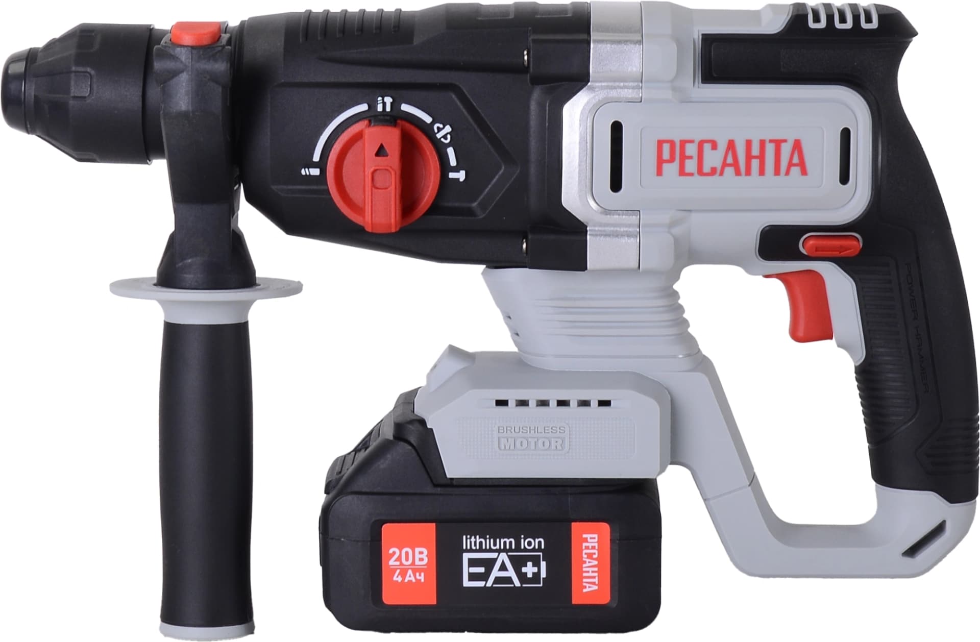 Перфоратор Ресанта АП-20Li/4 патрон:SDS-plus уд.:3.2Дж аккум. (кейс в комплекте) - фото 4