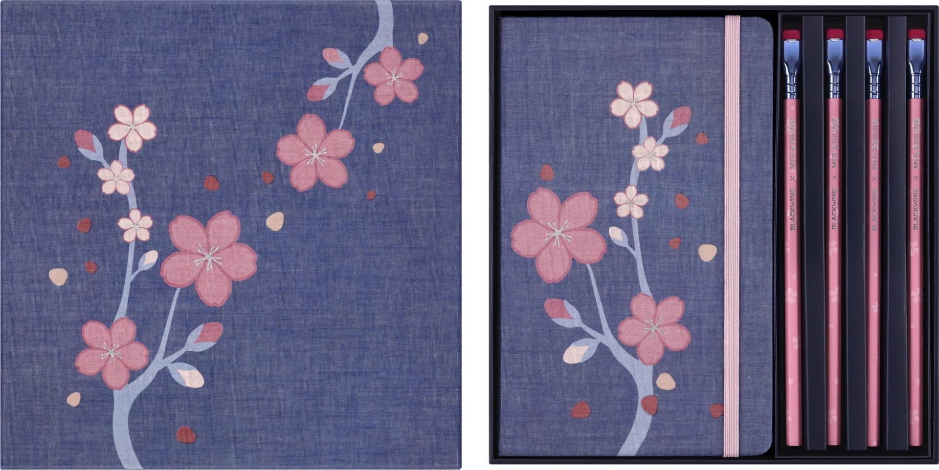 Набор Moleskine Limited Edition Sakura блокнот 2шт/карандаш 4 шт Large - фото 4