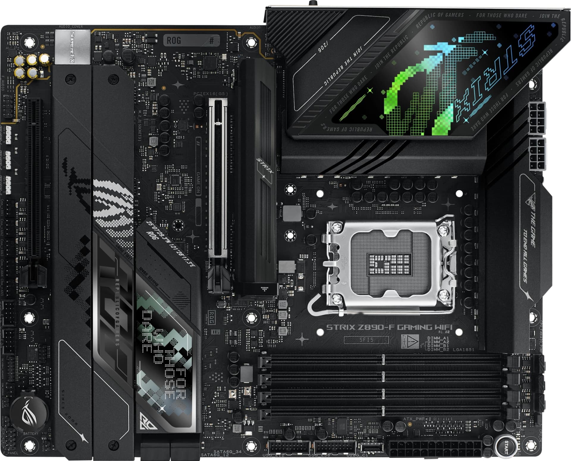 Материнская плата Asus ROG STRIX Z890-F GAMING WIFI Soc-1851 Intel Z890 4xDDR5 ATX AC`97 8ch(7.1) 2.5Gg RAID+HDMI+DP