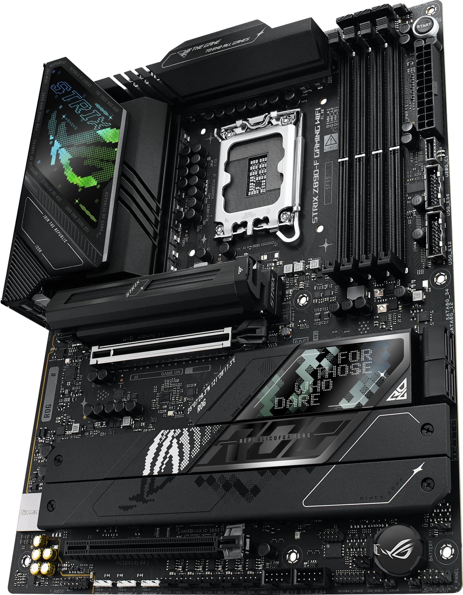 Материнская плата Asus ROG STRIX Z890-F GAMING WIFI Soc-1851 Intel Z890 4xDDR5 ATX AC`97 8ch(7.1) 2.5Gg RAID+HDMI+DP - фото 4