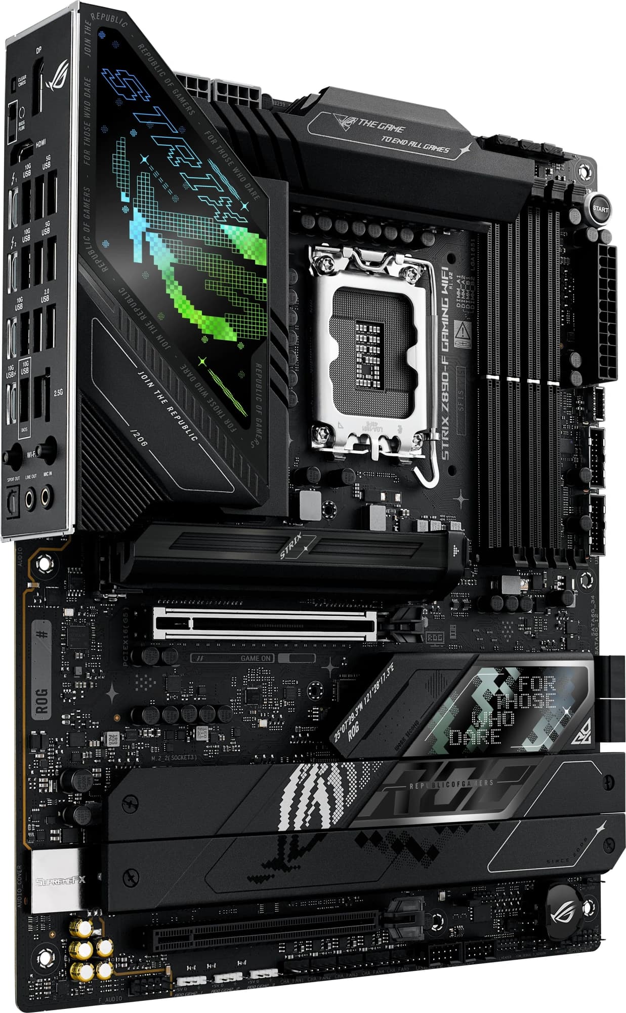 Материнская плата Asus ROG STRIX Z890-F GAMING WIFI Soc-1851 Intel Z890 4xDDR5 ATX AC`97 8ch(7.1) 2.5Gg RAID+HDMI+DP - фото 3