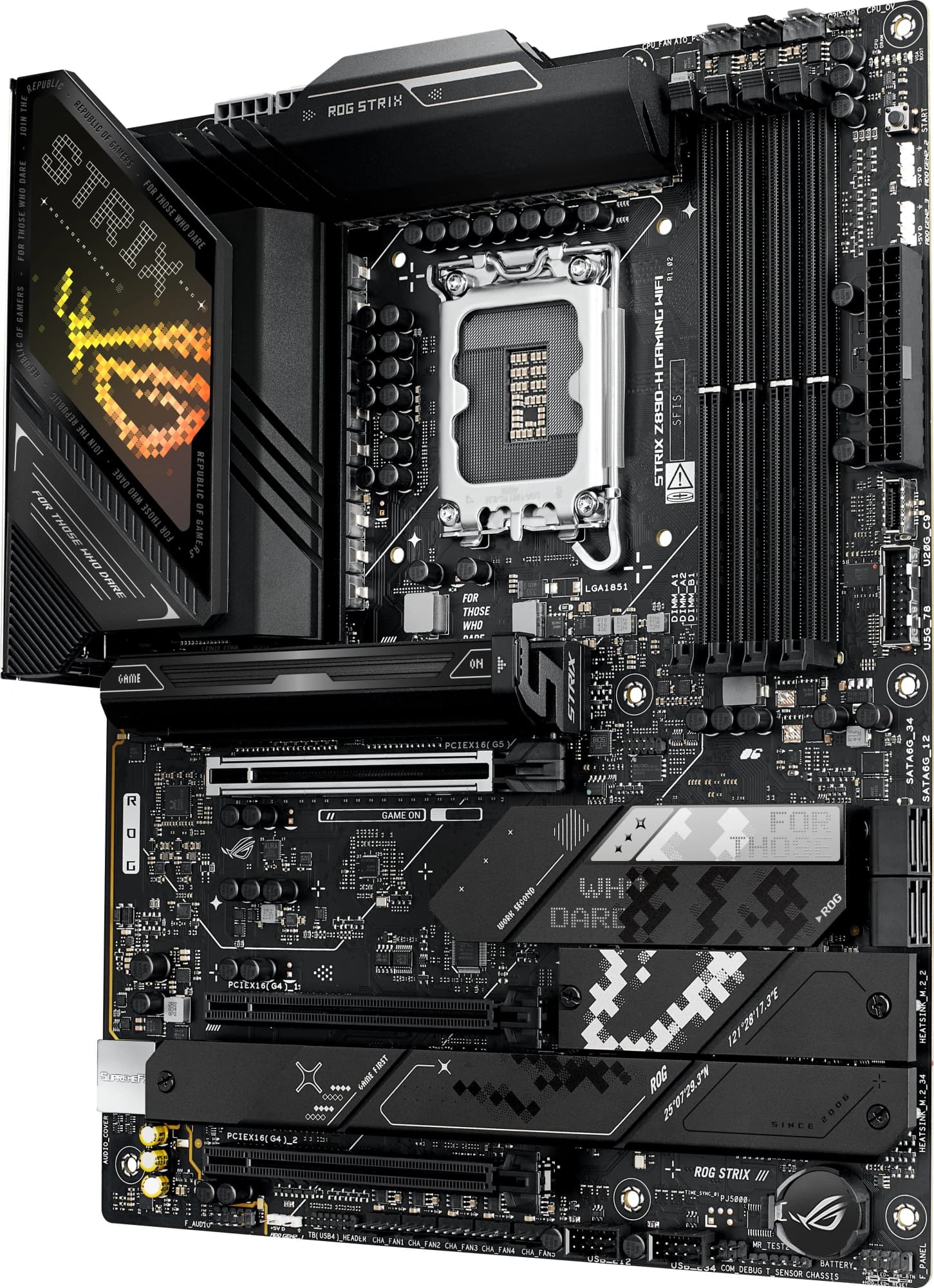 Материнская плата Asus ROG STRIX Z890-H GAMING WIFI Soc-1851 Intel Z890 4xDDR5 ATX AC`97 8ch(7.1) 5Gigabit RAID+HDMI+DP - фото 3