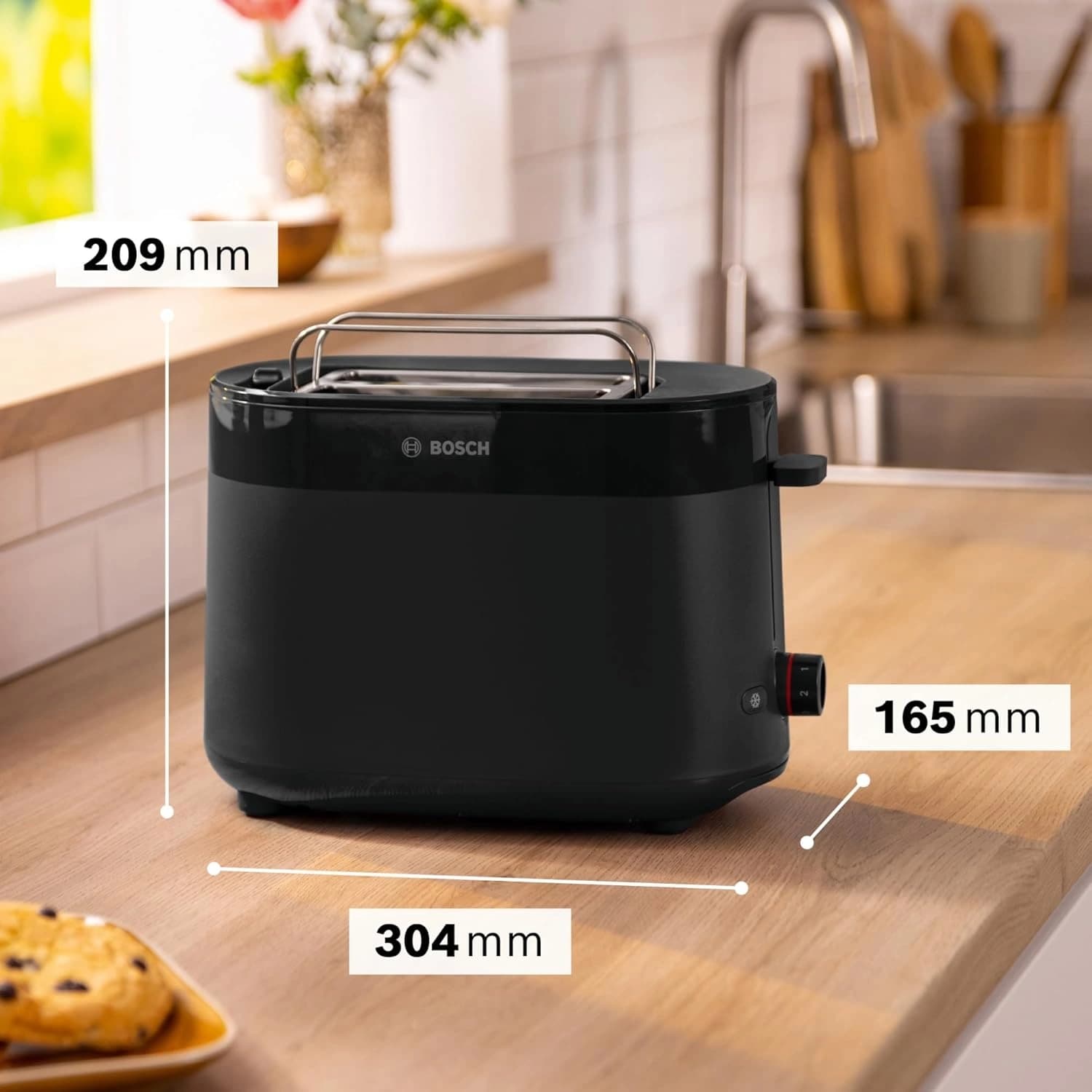 Тостер Bosch TAT2M123 950Вт черный - фото 2