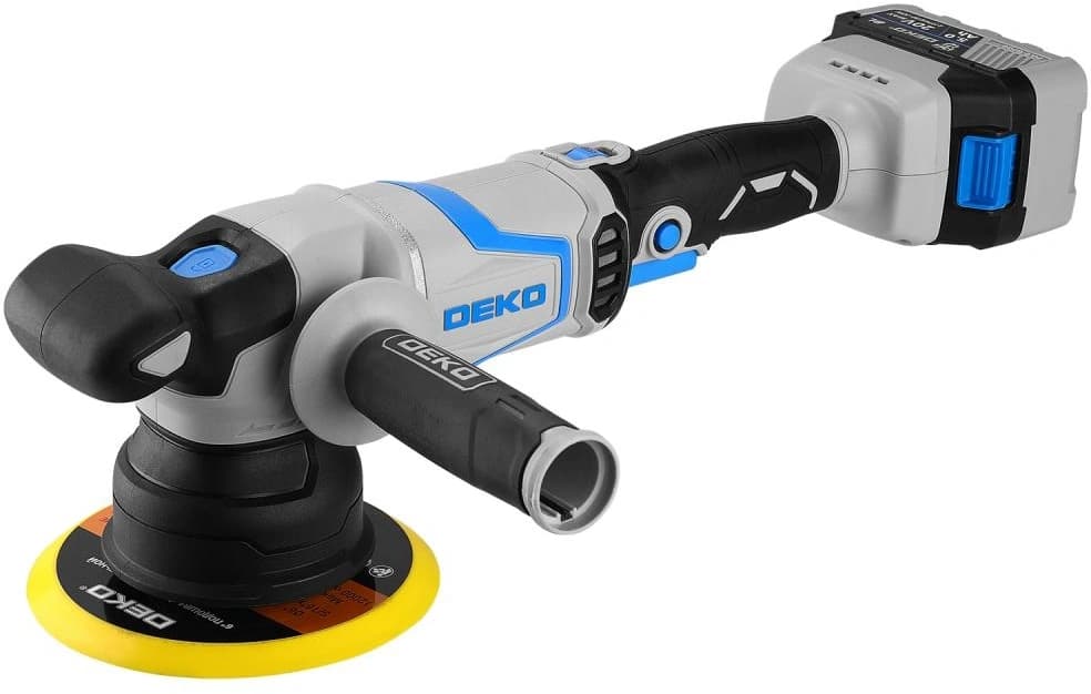 Эксцентриковая шлифмашина Deko DKCP20DA PRO D150мм аккум. жестк.кейс (085-1066) - фото 4