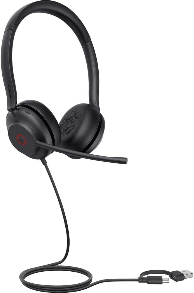 Гарнитура проводная Yealink UH35 Dual UC USB-C/A черный - фото 5
