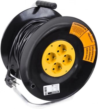 Удлинитель силовой PROconnect STANDARD (11-7604) 3x1.0кв.мм 4розет. 20м ПВС 10A катушка черный - фото 2