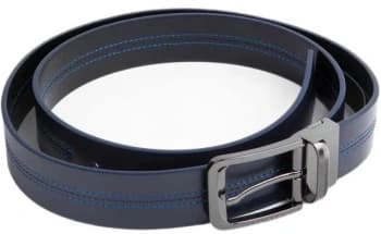Ремень мужской Piquadro Blue Square CU6742B2/BLUN 125х3.5см синий/черный натур.кожа - фото 2
