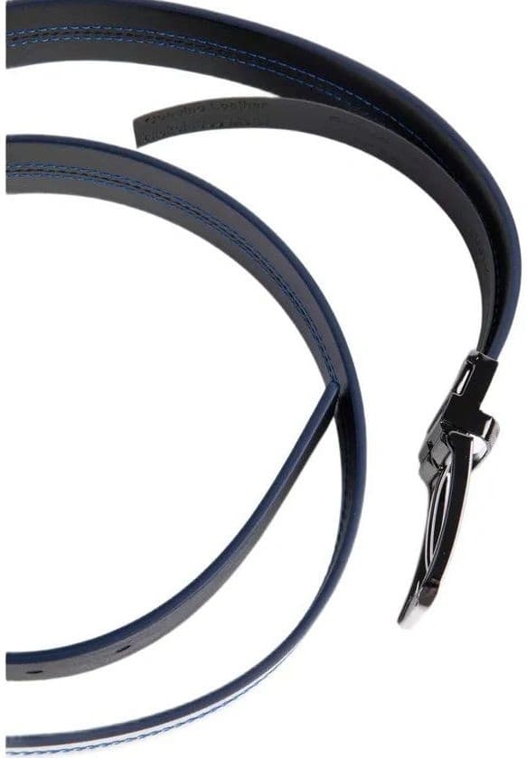 Ремень мужской Piquadro Blue Square CU6742B2/BLUN 125х3.5см синий/черный натур.кожа - фото 3
