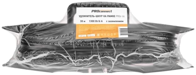 Удлинитель силовой PROconnect PROc-Uc (13-4915) 3x0.75кв.мм 1розет. 30м ПВС 6A пласт.рамка черный - фото 5