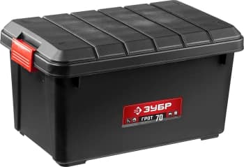 Ящик для инструментов Зубр 38184-24_z01 70л 1отд. черный - фото 2
