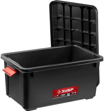 Ящик для инструментов Зубр 38184-24_z01 70л 1отд. черный - фото 5