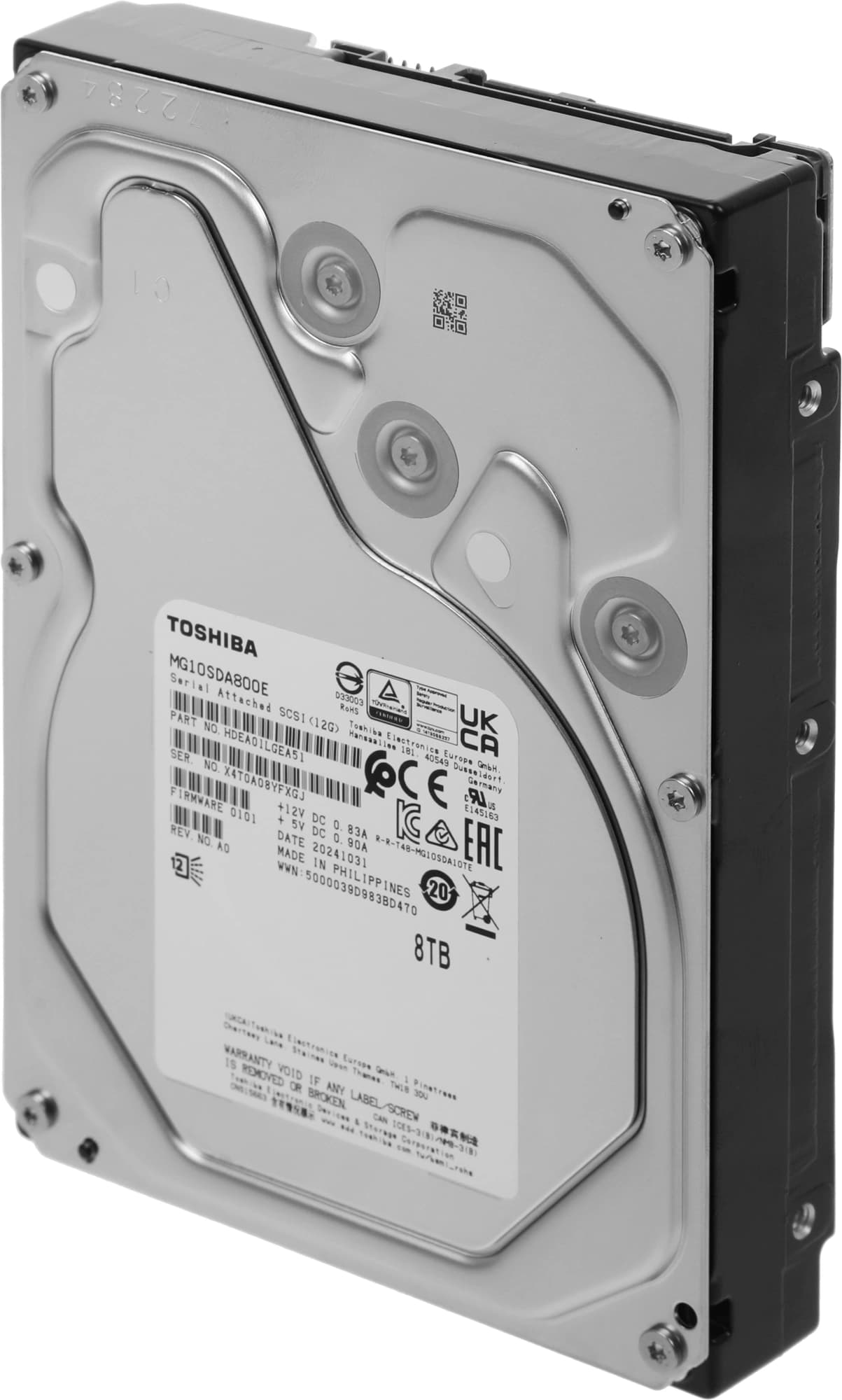 Жесткий диск Toshiba SAS 3.0 8TB MG10SDA800E Enterprise Capacity (7200rpm) 512Mb 3.5" - фото 5