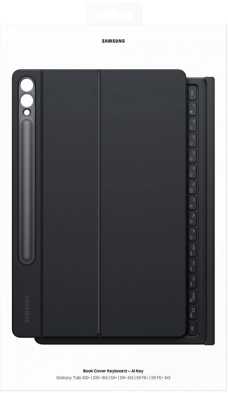 Чехол-клавиатура Samsung для Samsung Galaxy Tab S9+/S9 FE+/S10+ Book Cover Keyboard поликарбонат/полиуретан черный (EF-DX825UBRGRU)
