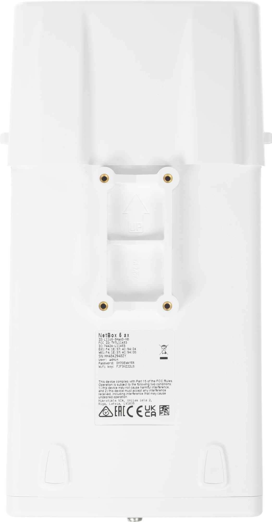 Точка доступа MikroTik NetBox 5 ax (L11UG-5HAXD-NB) AX2400 10/100/1000BASE-TX белый - фото 3
