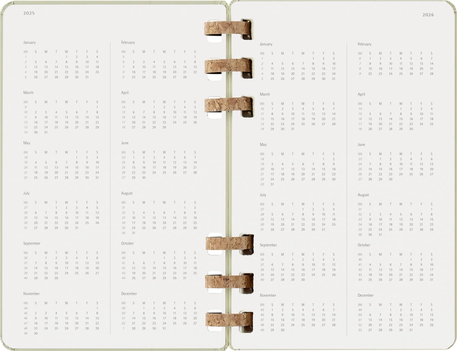 Еженедельник Moleskine ACADEMIC SPIRAL Large 150х210мм 200стр. спираль киви - фото 5