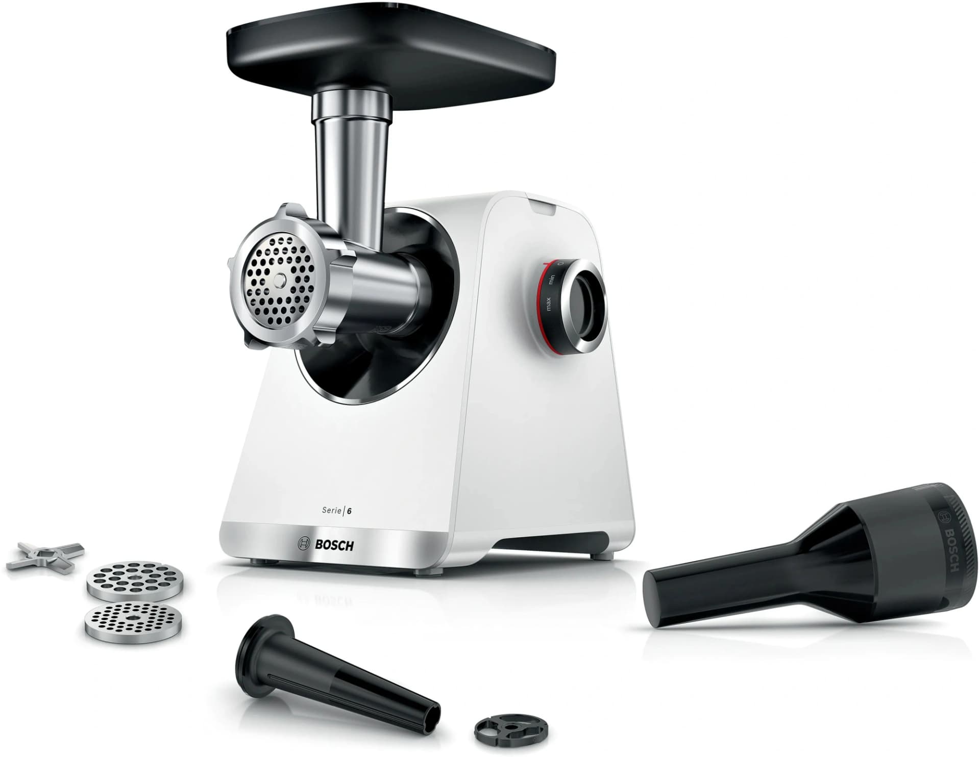 Мясорубка Bosch MFWS609W 2100Вт белый/черный