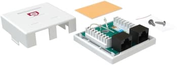 Розетка Sysmatrix SB 25EU.WH комп. RJ45 2 кат.5E UTP бел. - фото 2