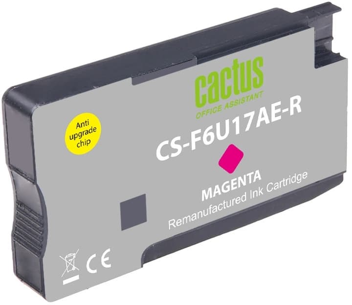 Картридж струйный Cactus CS-F6U17AE-R 953XL пурпурный (24мл) для HP OJ Pro 7740/8210/8218/8710/8715 с чипом - фото 4