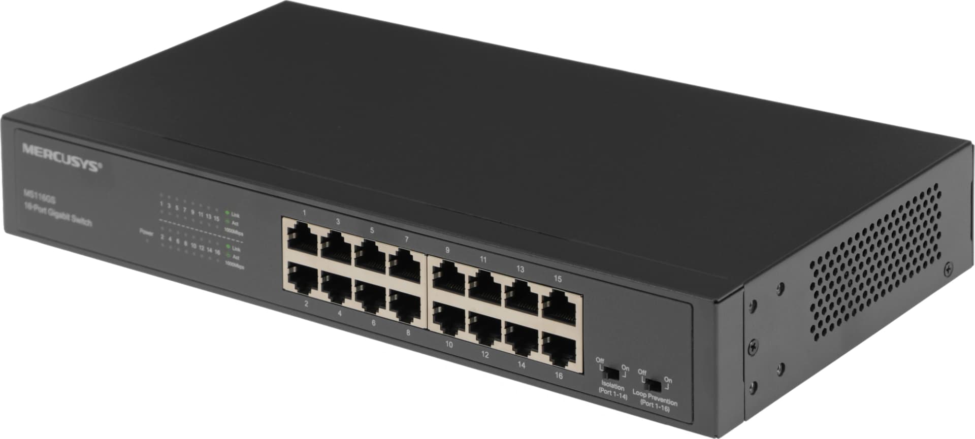 Коммутатор Mercusys MS116GS (L2) 16x1Гбит/с неуправляемый - фото 4
