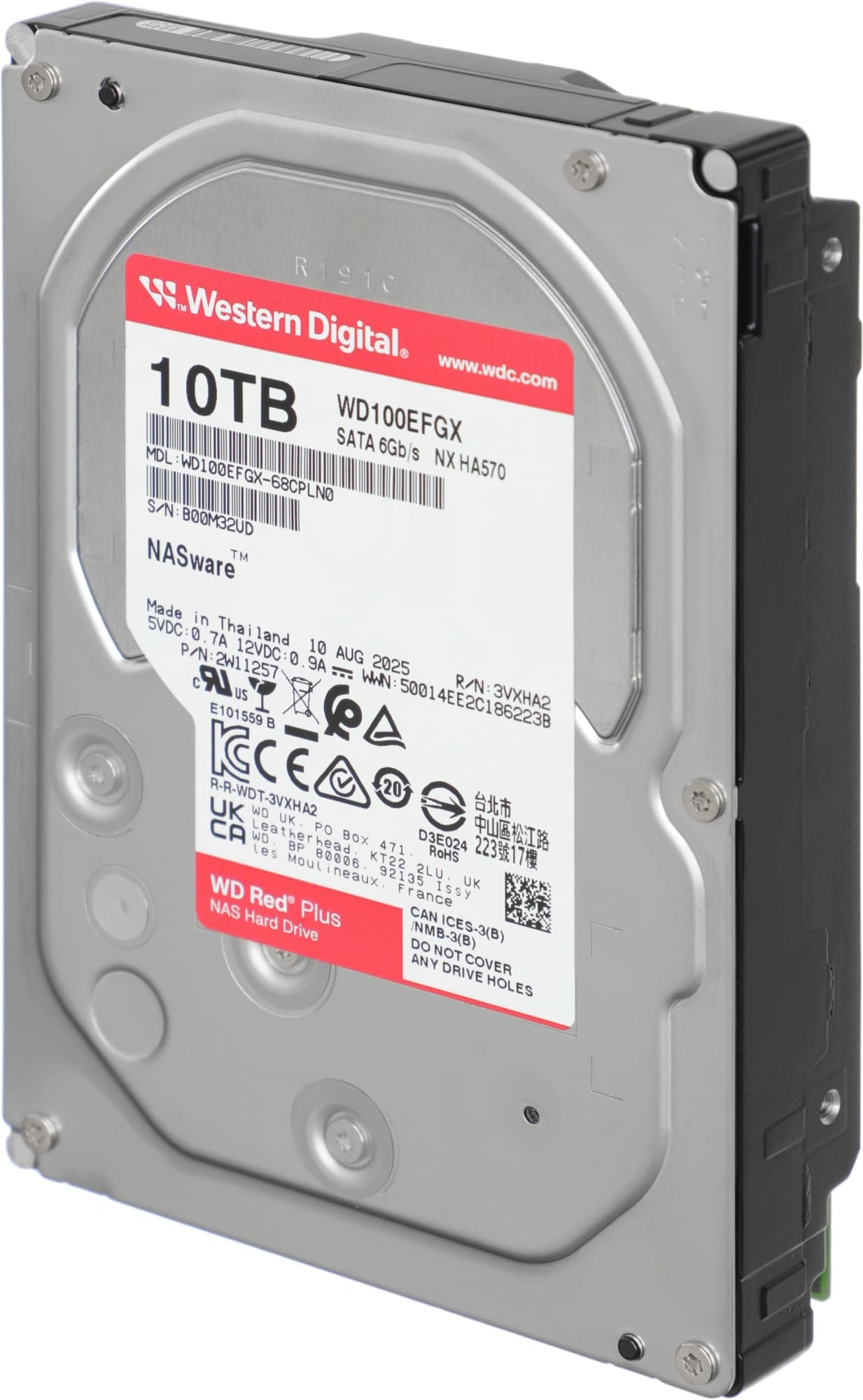 Жесткий диск WD SATA-III 10TB WD100EFGX NAS Red Plus (7200rpm) 512Mb 3.5" - фото 5