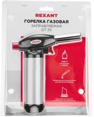 Паяльная горелка Rexant GT-25 газов. 1100Вт макс.t=1300 (12-0025) - фото 2