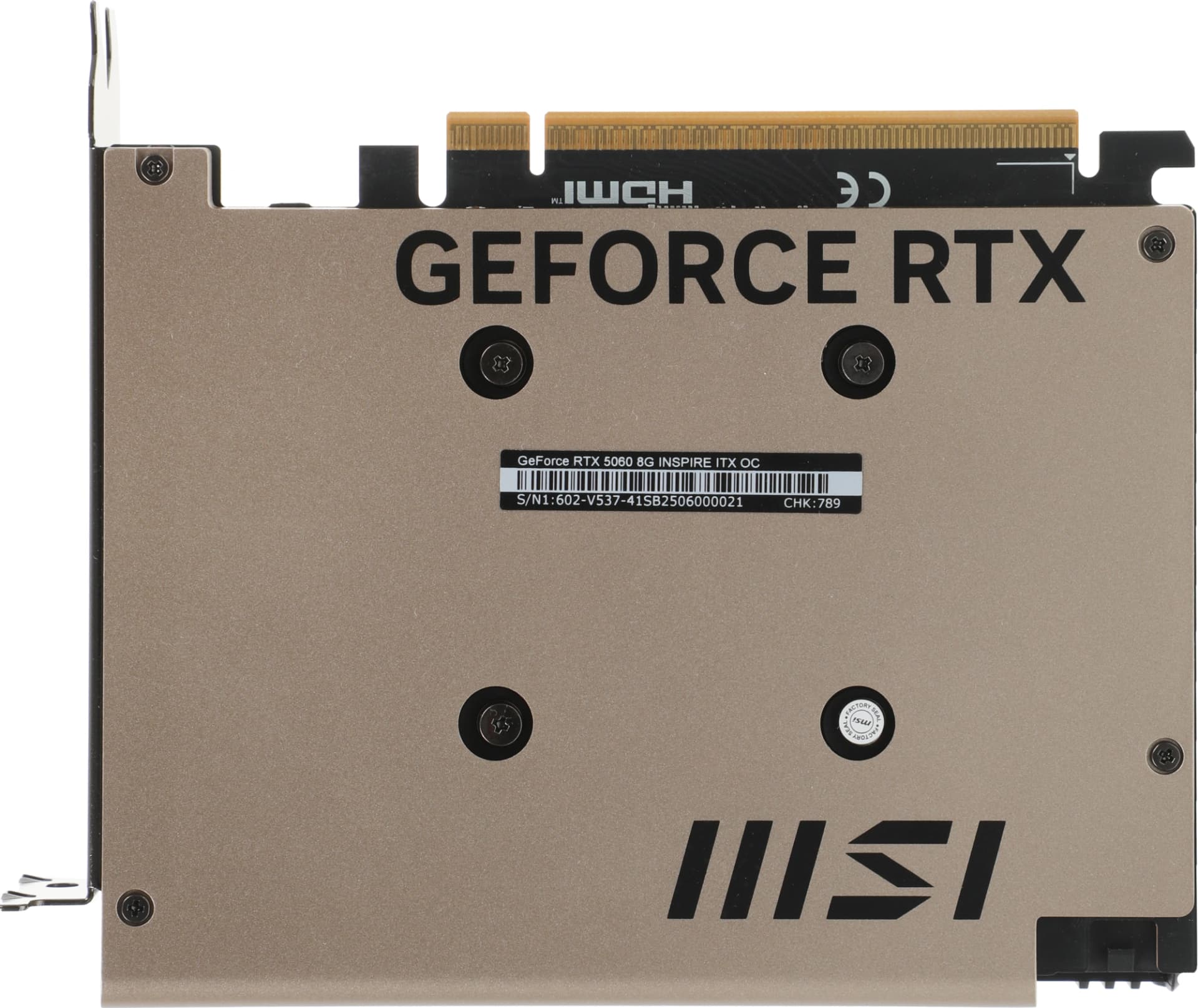 Видеокарта MSI PCI-E 5.0 RTX 5060 8G INSPIRE ITX OC NVIDIA GeForce RTX 5060 8Gb 128bit GDDR7 2527/28000 HDMIx1 DPx3 HDCP Ret - фото 5