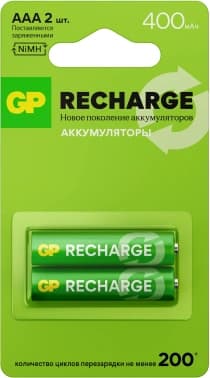 Аккумулятор GP Smart Energy 40AAAHCV-2CRSBC2 AAA NiMH 400mAh (2шт) - фото 2