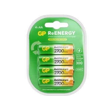 Аккумулятор GP 270AAHCRGY-2CRCB4 AA NiMH 2650mAh (4шт) - фото 2